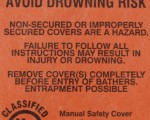 UL Manual Safety Cover label example