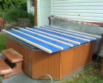 Temporary hot tub cover